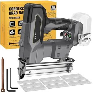 Spijkerpistool, Draadloos 18GA 18 gauge schiethamer met 1000 nials for houttimmerwerk Borstelloze 2-modus (alleen gereedschap)