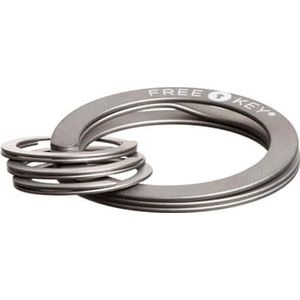 FreeKey sleutelring met klikhaak, zilver, Eén maat, Modern