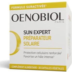 OENOBIOL SUN EXPERT Zonnebrandcrème – versterkte celbescherming* – bevordert een intensieve en stralende teint – voedingssupplement 30 capsules – programma 1 maand