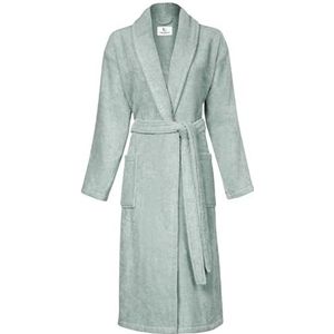 PandaHome Badjas voor dames en heren van 100% katoen, ochtendjas, badstof, behaaglijk, warm en behaaglijk, sneldrogend, zacht, absorberend, badjassen 400 g/m², mintgroen, XL