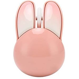 Kawaii-Muis, 2.4G Draadloze Muis 33ft Effectief Bereik Instelbaar DPI-gevoeligheid Symmetrisch Ontwerp voor Bibliotheek voor Kinderen (Sakura roze)