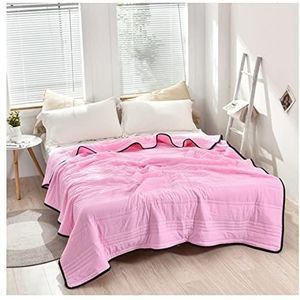 GSJNHY Koeldekens airconditioning dekbed dekbed zomer koeldeken voor beddekens voor warme slapers volwassenen kinderen thuis paar bed (kleur: roze, maat: 200 x 230)
