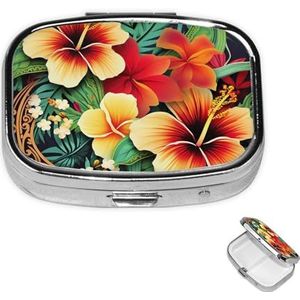 Pil Case Rechthoek 3 Compartiment Pillendoos Ronde Pil Organiseer Metalen Waterdichte Geneeskunde Organizer Doos voor Reizen Kleine Pillen Container Draagbaar voor Supplementen