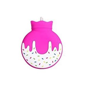 DieffematicRSD Warmwaterkruik Donut Handwarme rubberen warmwaterkruik Water Explosieveilige warmwaterkruik Warme handtas Draagbare zakhand (Color : Pink)