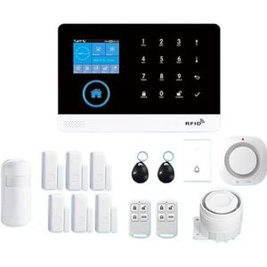 Alarmsysteem WiFi-alarmsysteem For Thuisinbraakbeveiliging Tuya Smart House App-bediening Draadloos Met Bewegingssensorcamera Voor huis appartement kantoor (Color : D)