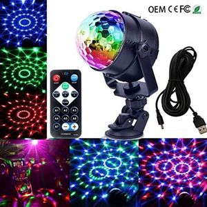 MXCZZ Discobol, usb-magische bol, 5 V, mini car sound control, DJ-licht, Kerstmis, Halloween sfeer, decoratief licht