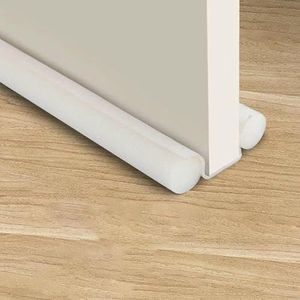 Nieuwe 2/1 STUKS Winddichte Afdichtstrips Tochtstopper Deurbodembeschermer Dubbele Beschermer Deurstopper Afdichting Geluidsdicht - Wit - 2 STUKS