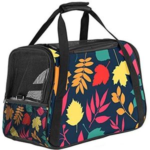 Pet Travel Carrying Handtas, Handtas Pet Tote Bag voor kleine hond en katFall Autumn Leaf