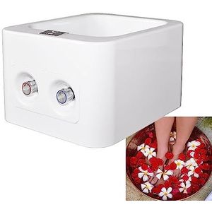 Voetbad, voetbad voor pedicure, voetmassagebad, voetbad, voetbad, voetenbad om voeten te weken, draagbare pedicure spa, voetbadspa met vierkante watervaluitlaat, voetbadbassin