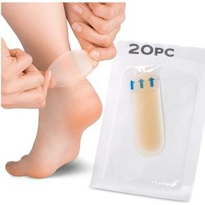 HALUTO pleisters set van 20 - hydrocolloïde blarenpleisters grote anti-blaren pleisters - waterdichte transparante gel anti-blaren pleisters - hielpleisters