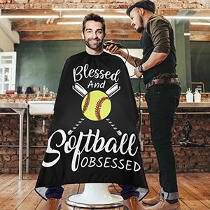 Salon Cape Gezegend En Softbal Geobsedeerd Kapper Cape Verstelbare Haar Snijden Cape Unisex Kapsel Cape Voor Thuis Kapper Accessoires Kappers 140x168cm