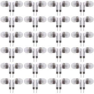 CN-Outlet Groothandel Bulk Oordopjes Hoofdtelefoon Individueel Verpakt 100 Pack voor iPhone, Android, MP3-speler Wit