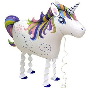 Kopper-24 Airwalker Luchtballon, eenhoorn, lopende dierenballon, helium walking, folieballon, decoratie voor kinderen, verjaardag, feest, bruiloft, kinderen, cadeau, vrijgezellendecoratie,