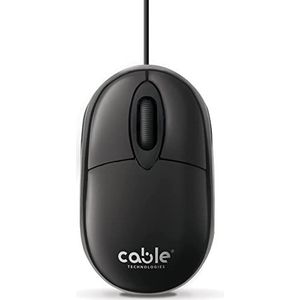 Cable Technologies Bekabelde muis, nauwkeurige sensor, 1000 dpi, 3 knoppen, praktisch en comfortabel ontwerp, muis voor pc, notebook, ergonomisch, 1,5 m lange kabel
