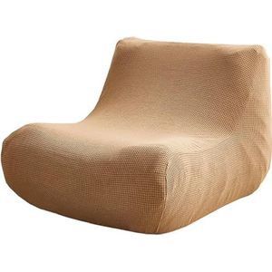 Chaise Lounge Cover， Sofa Slipcover， Zachte spandex Fireside stoelhoes armloze lounge chaise hoes met elastische bodem zitzak bank(Color:Camel)