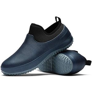 YUKTOPA Mens Womens Oliebestendige Chef Werkschoenen Waterdicht Antislip Keuken Werk Klompen Veiligheid Tuin Klompen Water Schoenen, Blauw, 41 EU