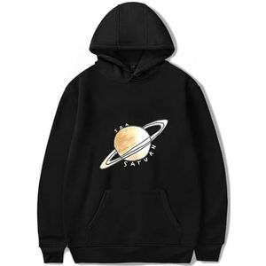 IZGVLELIHN SZA Pullover Saturn Merch Mannen Dames Mode Hoodies Jongens Meisjes Trend Hip Hop Lange Mouw Truien XXS-4XL, Zwart, XL