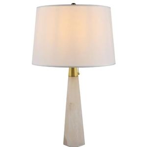 Casa Padrino luxury ceramic table lamp white/antique brass/beige Ø 46 x H. 64.5 cm - Modern table lamp with lampshade - Luxury Collection