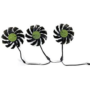 YALLS NIEUWE 75MM 3PCS GTX1660 Koelventilator 4PIN Compatibel for Gigabyte GeForce RTX 3070 EAGLE 8G RTX3060 GTX1660 RX 5500XT 5600 XT Grafische Fans (Color : T128010SU)