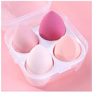 Make-upspons Spons for Make-up Beauty Blender met Box Foundation Powder Blush Make-up Accessoires Tool Beauty Egg 1 / 4PC Cosmetische Puff Ei Make-up Spons (Size : Pink)
