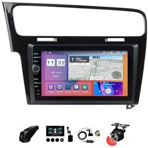 BOJONTN 22,9 cm (9 inch) Android 12 Autoradio 2 DIN voor VW Golf 7 2013-2017 met achteruitrijcamera, stuurwielbediening, Bluetooth, GPS, Navi CarPlay, draadloos, FM, WLAN (Kleur: A, Maat: S500 6+128G)