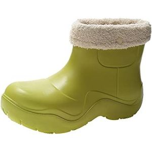 Regenlaarzen Regenlaarzen antislip dikke bodem enkel waterdichte vrouwen laarzen aankomsten platte dames regenschoenen casual platform mode laarzen Regenschoenen (Color : 37, Size : Khaki)