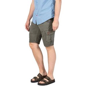 Timezone Cargobermuda voor heren, regular rYKERTZ, korte halfhoge taille, regular fit, 1202-8686 Washed Metal Grey, 31W