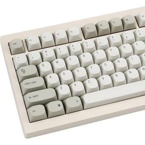 TIMSEKER Retro minimalistische bruine PBT-toetsenset met aangepaste MA-profiel Dye Sub-toetsen voor ANSI-lay-out, Cherry MX mechanisch gaming-toetsenbord (alleen 119 toetsen)