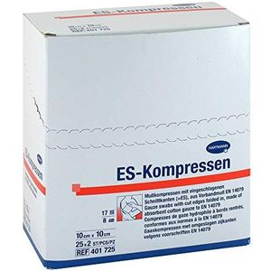 ES KOMPRESSEN Steriel 10 x 10 cm 8-voudig, 25 x 2 stuks.