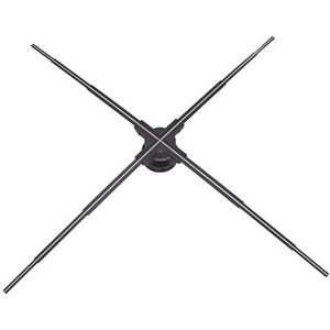 Holografische Reclameprojector, Aangepaste Videoweergave en Beeldbewerking Zwarte Reclameweergave 1184 LED-lichtkralen 3D-effect voor Winkels voor Winkelcentra (EU-stekker)