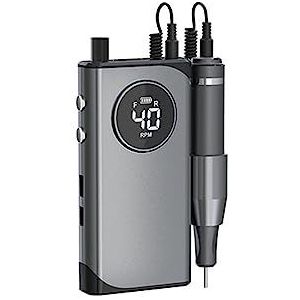 Elektrische nagelvijl, Elektrische nagelboormachine, 40000 tpm draagbare professionele oplaadbare stabiele geluidsarme aluminiumlegering nagelboren voor zowel natuurlijke als kunstnagels (Color : Pea