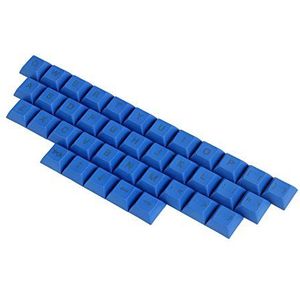 YMDK Top print DSA 37 Key Keycap Keyset 1.4mm PBT Voor MX Schakelaars Mechanisch Toetsenbord (Blauw)