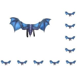10 set Exquisite Dragon Pinion Wing Props Voor Halloween Carnaval Cosplay Volwassen Decoratie Doek Niet-geweven Stof 2. Dragon Wing Blauw