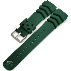 Kijk naar bands Horlogebanden Duikhorlogeband Heren Sport Siliconen Waterdicht Polsband Armband Riem Accessoires Vervangingsband Duurzaam (Color : Green, Size : 22mm)