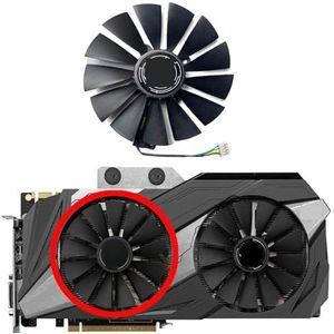 Voor ASUS voor GeForce GTX1080ti voor ROG voor POSEIDON voor Platnium Grafische kaart Vervangende ventilator T129215SU(Left fan)