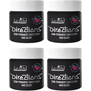 La Riche Directions Semipermanente haarverf, 100 ml, blik van 4 stuks (Ebony)