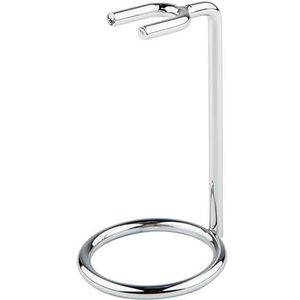 OIFAODAO, Scheermeshouder Praktische scheerborstelstandaard for heren, Metal Art Razor Base Verchroomde zilveren scheerhouder, Baardschone cartridge Easy Carry Shaver Kit,Scheerkwast houder