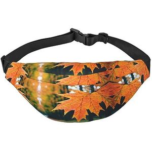 Waterdichte polyester heuptas met - lichtgewicht en duurzame crossbody-tas voor mannen en vrouwen mand citroenen, Herfst patroon, Eén maat