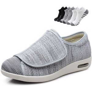 Diabetische Schoenen Voor Voetbehandeling,Ontwerp Zachte Sneakers(Gray,48 EU)