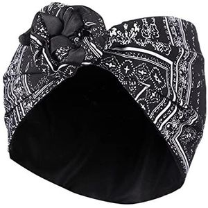 Hoofdbanden Voor Dames Bloemen afdrukken elastische bandana draad hoofdband geknoopte mode stropdas sjaal haarband hoofdtooi for vrouwen haaraccessoires Hoofdbanden (Size : CD1315-D)