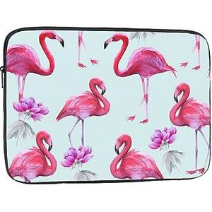Roze Flamingo's Gedrukt Laptop Sleeve Tas Notebook Mouw Laptop Case Computer Beschermhoes 12 inch