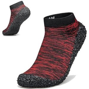 Willfeet sokschoenen, minimalistische schoenen voor dames en heren, blote voeten, lichtgewicht waterschoenen, multifunctioneel en ultra draagbaar, Rood, 44 EU