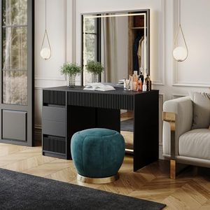 Vicco Toilettafel Omira, Zwart, cm Zonder spiegel