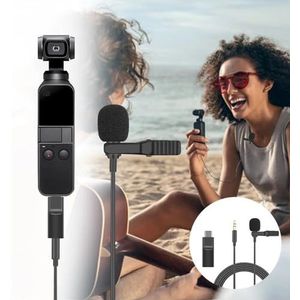 For DJI Osmo Action Osmo Pocket 3.5mm Mini Microfoon Mic Audio Adapter for Osmo Pocket ACTION Uitbreiding Camera accessoires (Color : Long for Action Set)