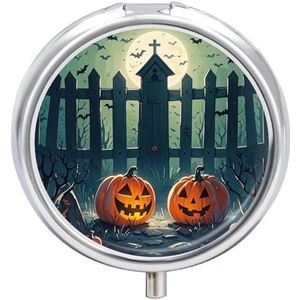 Ronde pillendoos 3 compartimenten draagbare medicijnpillendoos één maat pillendoos voor zakpillenorganisator en vitaminecontainers voor reizen