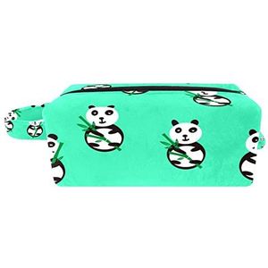 Cosmetische tas,kleine handtas make-uptas voor damesportemonnee,Plant originele schattige panda,make-uptasjes voor op reis
