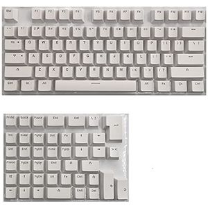 PBT Keycaps Voor Mini Mechanische Toetsenbord Pak Voor 61/64/68/71/82/84 Layout Toetsenbord Met Transparante RGB Letters (wit)
