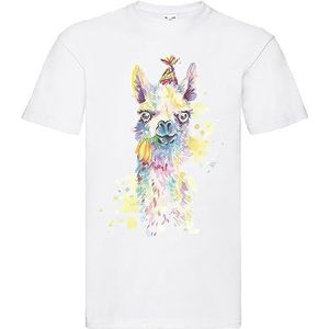 Alpaca t-Shirt Mens Women T Shirt 100% Cotton overhemden(Small)