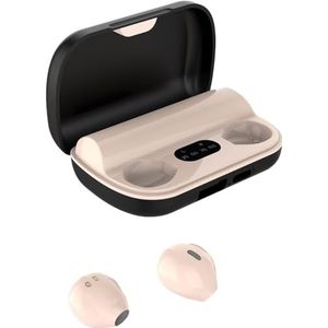 Mini-hoofdtelefoon, bluetooth, versie 5.2, SZHTFX mini-hoofdtelefoon, onzichtbaar, in-ear met microfoon, snel opladen, 12000 mAh, draadloos, sport met IPx5, hifi, reizen, werk