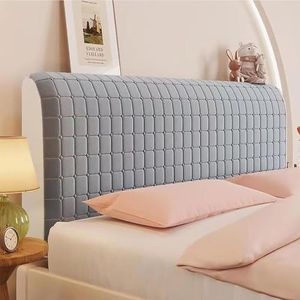 HHDOMLTH Hoes voor hoofdeinde van het bed, fluwelen all-inclusive elastische hoofdbordbescherming, dubbele enkele queensize of kingsize hoofdeinde, stofdichte beschermer voor slaapkamerinrichting